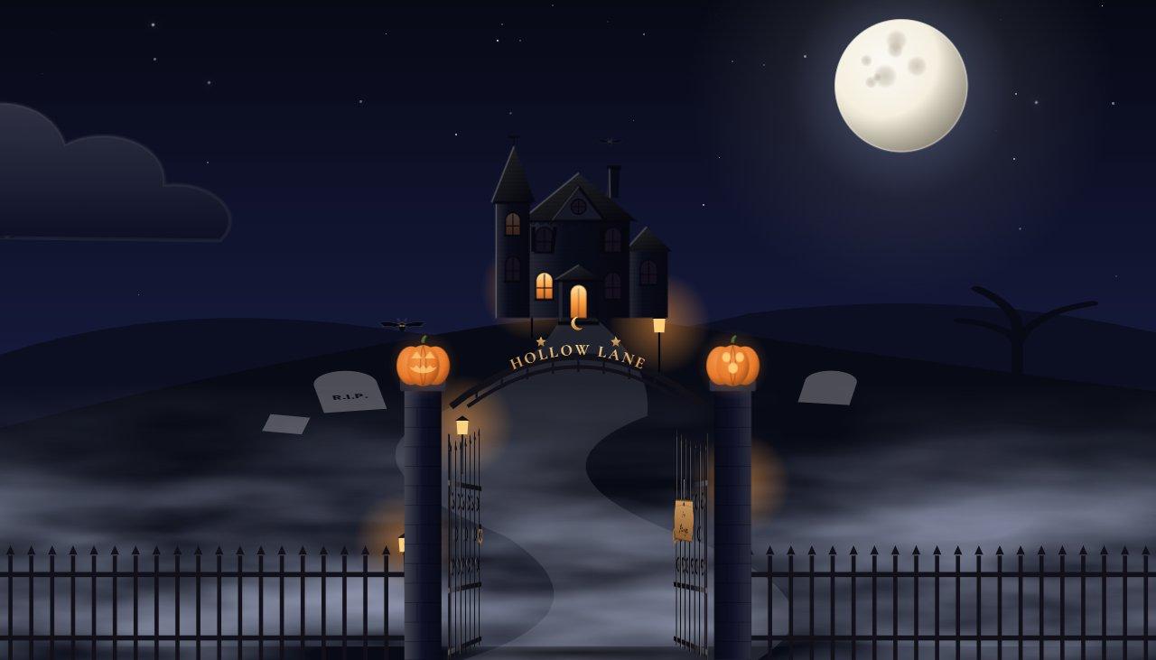 Haunted House digital gift template